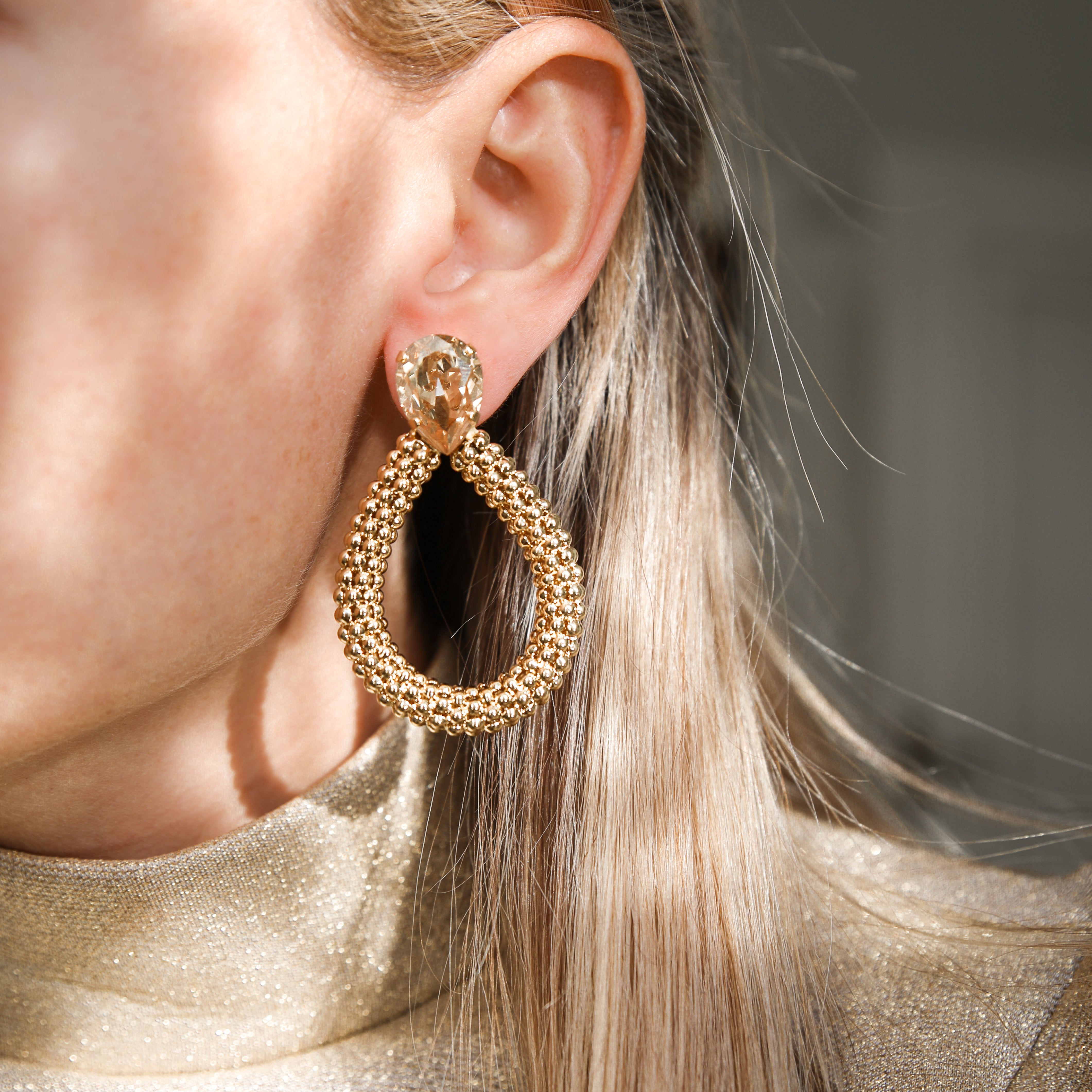 Classic Golden Shadow Rope Earrings for Women - Elegant Boho Jewelry for Everyday Wear & Special Occasions