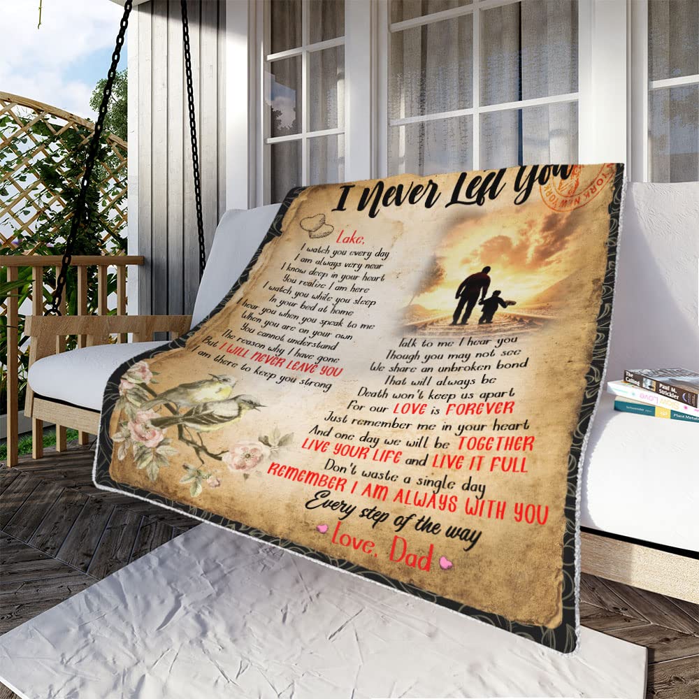 Personalized Custom Name & Photo Throw Blanket - Gift for Daughter, Son, Grandson from Mom, Dad, Grandma, Grandpa - Memorial Keepsake Blanket 