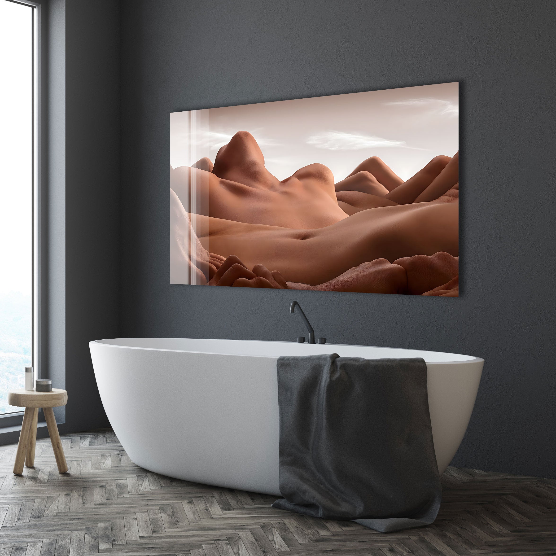 Valley of The Reclining Woman - Abstract Landscape Wall Art Print for Home & Office Decor | Perfect for Living Room, Bedroom or Gallery Wall Display