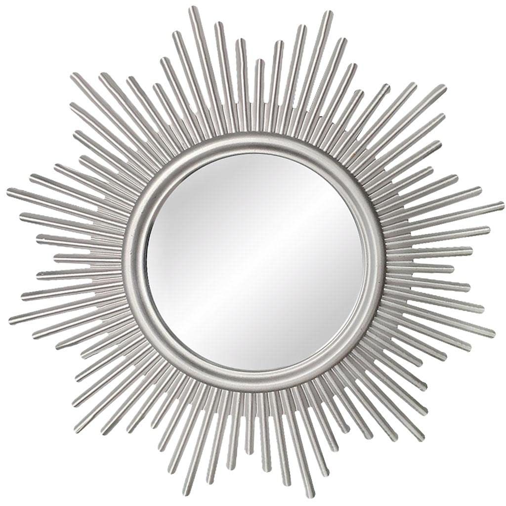 Prettyia Decorative Wall Mirror - 9.8 Inch Round Accent Mirror for Bedroom, Living Room, Hallway & Entryway - Elegant Home Decor for Wall Hanging & Interior Design