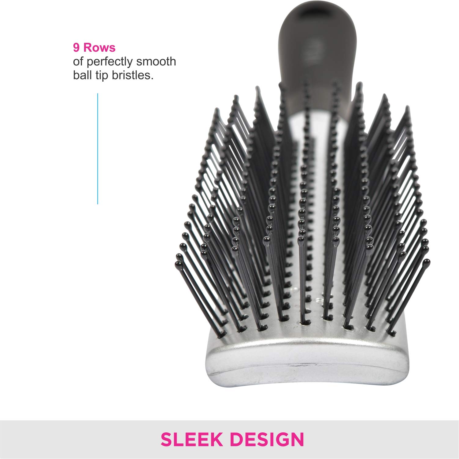 Vega Flat Hair Brush for Men & Women - India's No. 1 Hair Brush Brand (R10-FB) - Perfect for Smoothing, Detangling & Styling Hair at Home or Salon