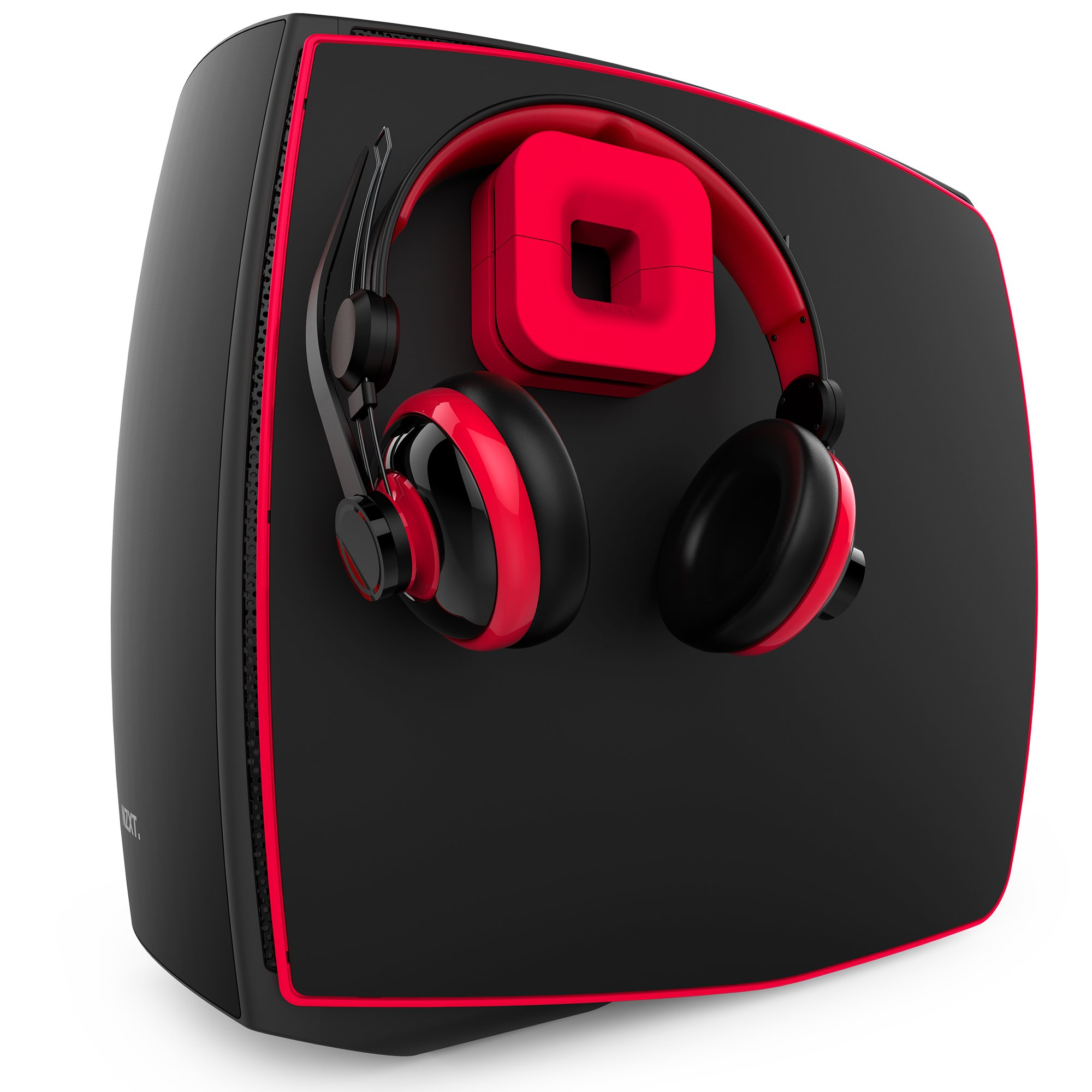 NZXT Puck - Magnetic Cable Management & Headset Holder - Compact Silicone Design for PC Cases - Strong Mounting Magnet (Red) - Perfect for Gaming Setup & Workspace Organization
