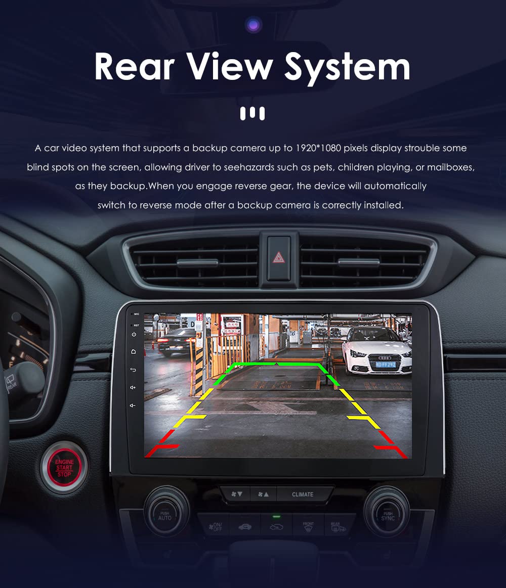10.1 Inch HD Touchscreen Android 13 Car Stereo for Honda CRV 2017-2021 - Wireless Apple CarPlay & Android Auto, 8-Core CPU, 4G RAM + 32G ROM, WiFi GPS Navigation, Bluetooth 5.0, Weather Display - Perfect for Commuting, Road Trips & Hands-Free Driving
