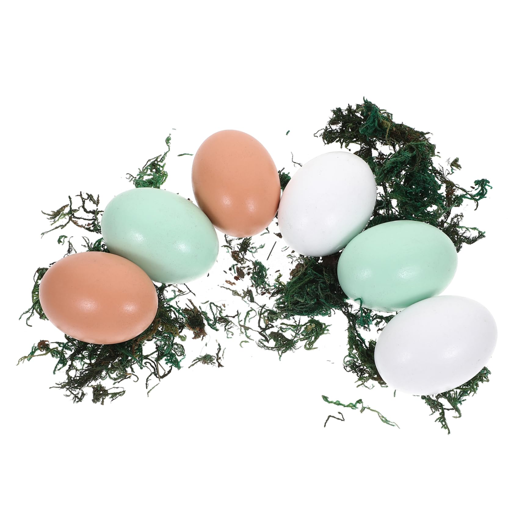 VICASKY 6pcs Wooden Egg Toys - Natural Unfinished Wooden Eggs for DIY Crafts, Painting, Home Decor & Kids Play - Perfect for Easter Decorations, Chicken Coop Toys, and Creative Art Projects