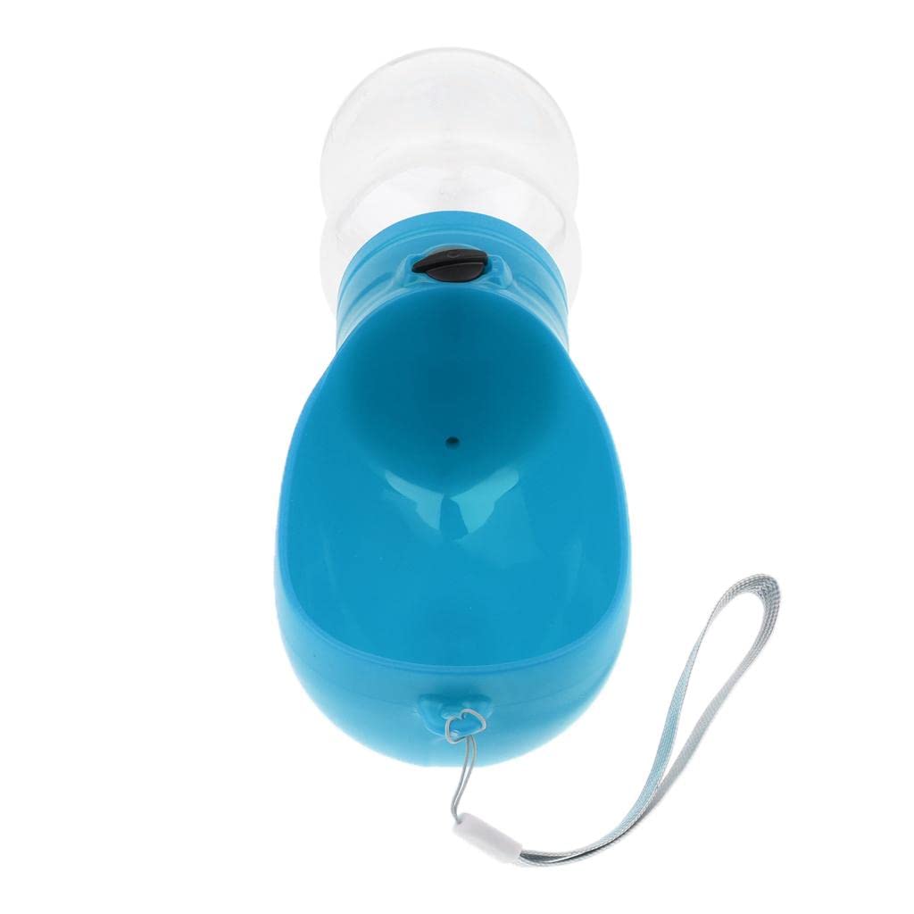 Portable Leakproof Dog Water Bottle with Drinking Bowl - Outdoor Travel Pet Accessories for Hiking, Camping & Daily Walks - Blue