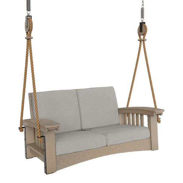 Premium Mission Lounge Rope Swing - Heavy Duty Indoor/Outdoor Hanging Chair for Backyard, Patio & Nursery - Perfect for Relaxation, Reading & Playtime
