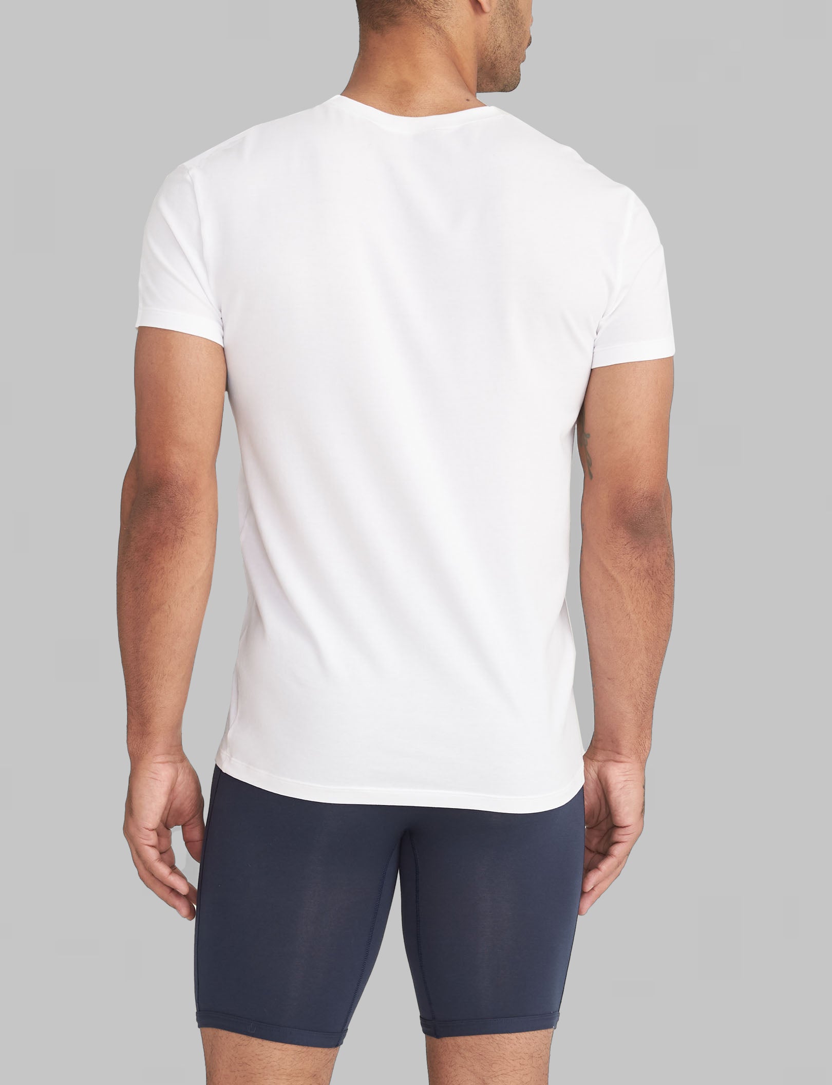 Second Skin High V Neck Modern Fit Undershirt (6 Pack) - Ultra Soft Breathable Seamless Undershirts for Men - Perfect for Layering, Office Wear & Everyday Comfort