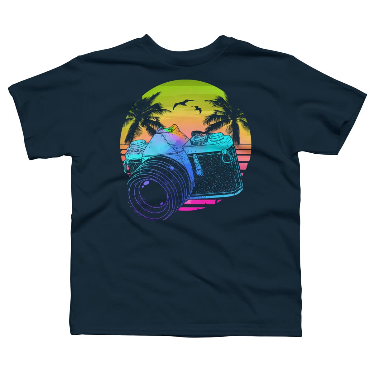 Retro Photography Graphic T-Shirt for Boys - Vintage Style Tee with Cool Print - Perfect for Casual Wear, School, and Everyday Outfits