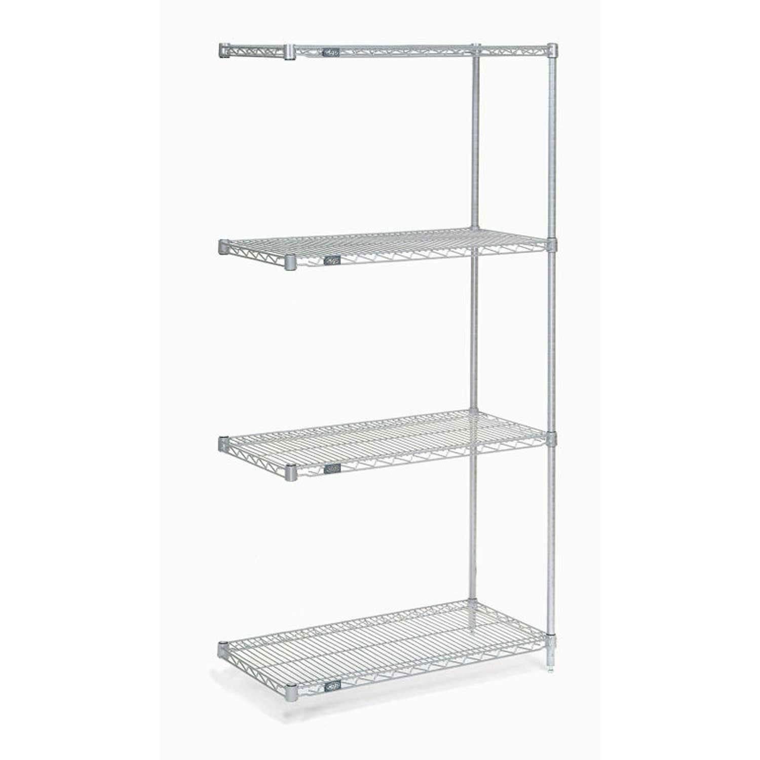 Nexel Poly-Z-Brite 5 Tier Heavy Duty Wire Shelving Unit - 48