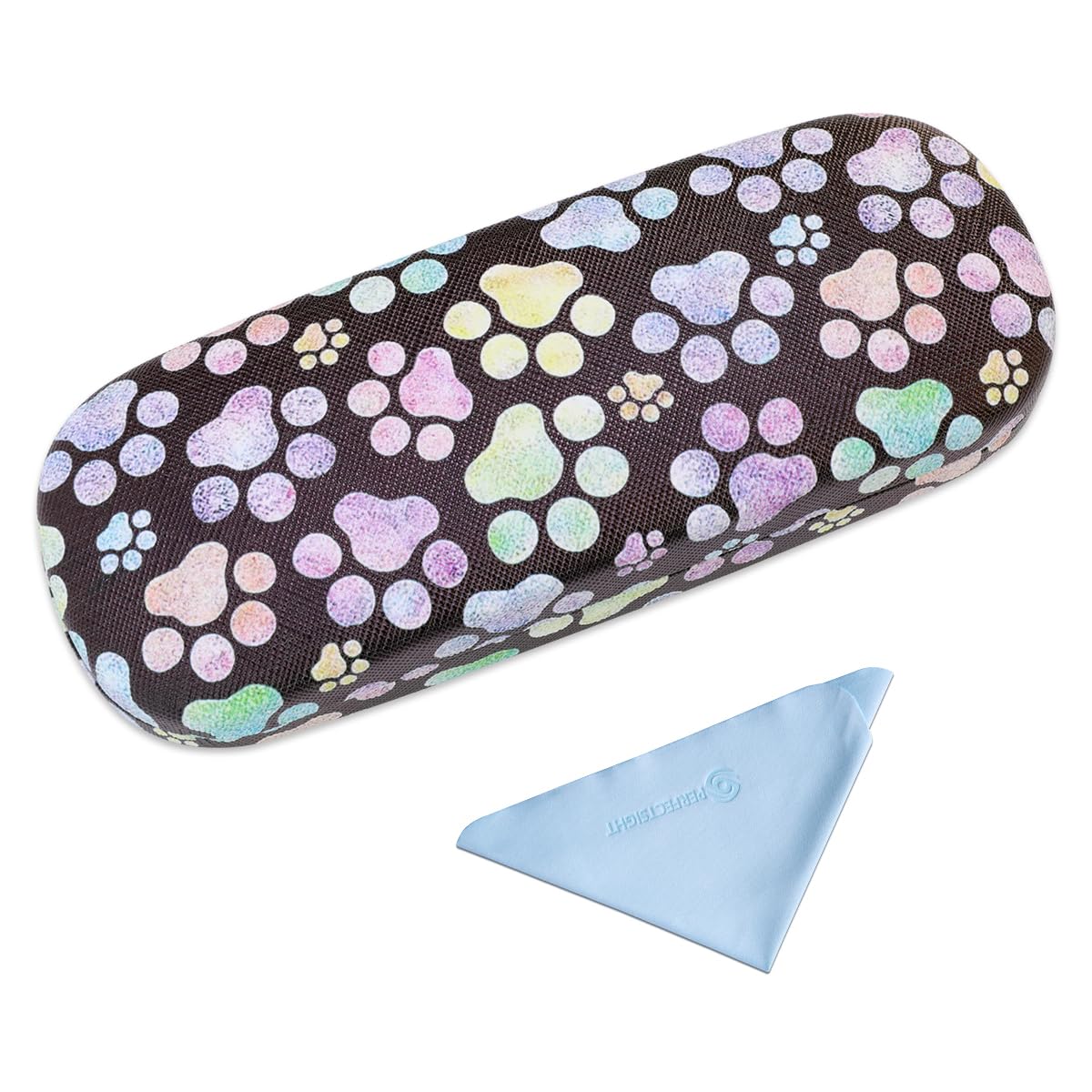 PERFECTSIGHT Hard Shell Eyeglasses Case - PU Leather Protective Glasses Holder for Women, Men & Kids - Durable Travel Eyewear Storage for Glasses, Sunglasses & Reading Glasses - Perfect for Office, School & Travel Accessories