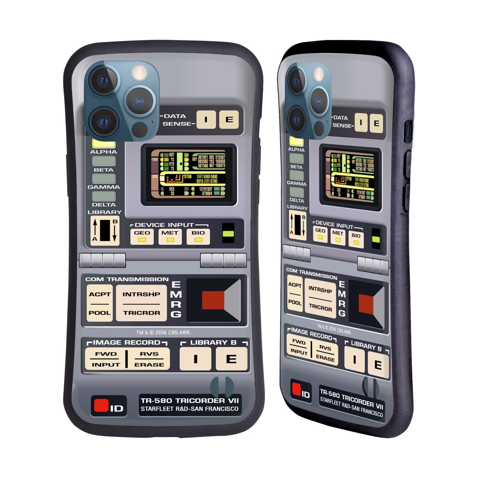 Officially Licensed Star Trek Tricorder Gadgets TNG Hybrid Case for Apple iPhone 12 Pro Max - Sci-Fi Phone Cover for Fans, Collectors & Cosplay Enthusiasts