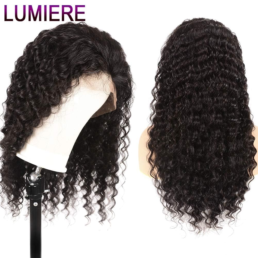LUMIERE 24 Inch Deep Wave Lace Front Wigs for Black Women - 13x4 HD Lace Frontal Unprocessed Virgin Human Hair Wig with Baby Hair - Perfect for Daily Wear, Cosplay & Special Occasions