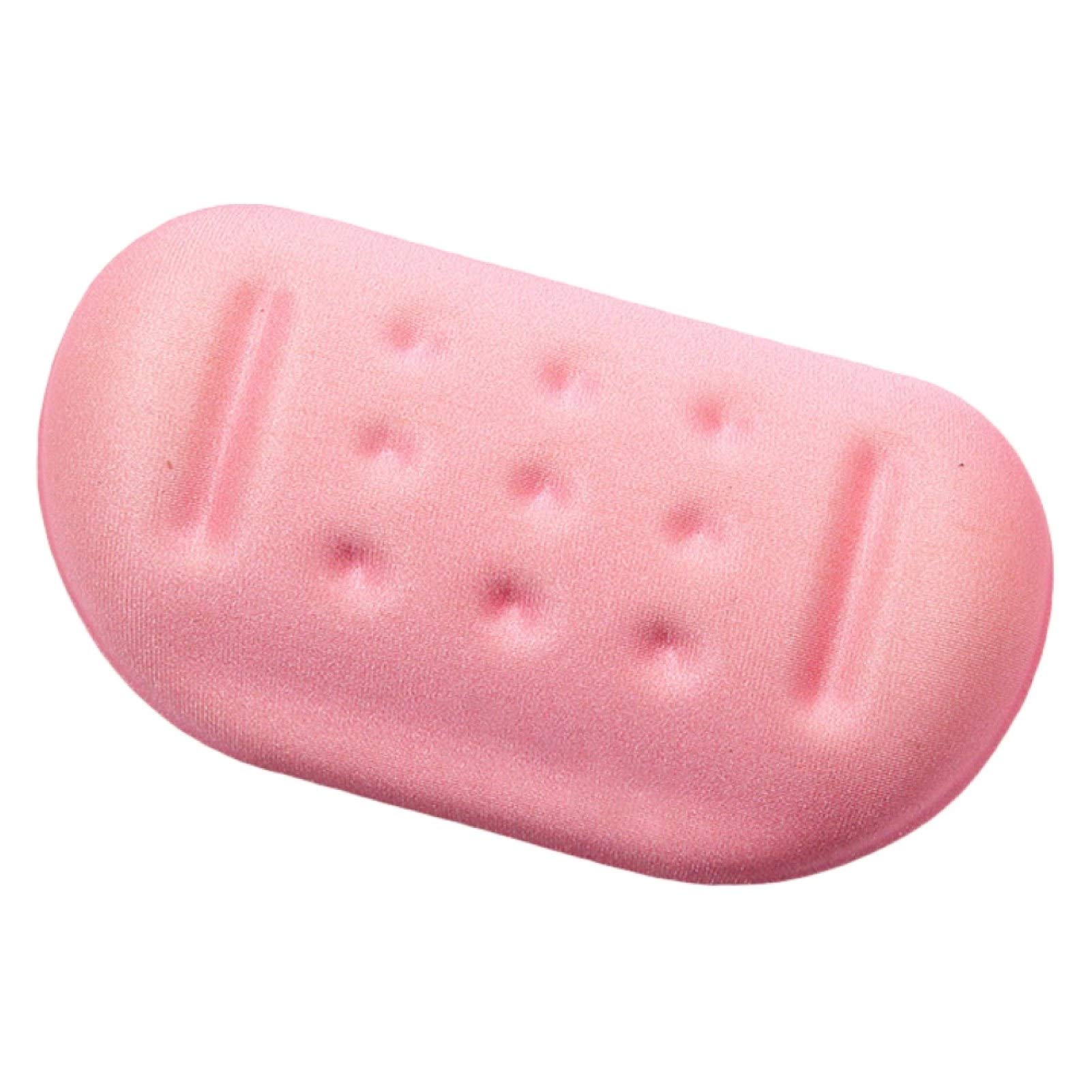 Ergonomic Mouse Pad with Memory Foam Wrist Rest - Soft Comfort for Office & Gaming - Non-Slip Keyboard Mouse Mat Cushion Support (Pink) - Perfect for Long Computer Work Sessions, Typing & PC Gaming