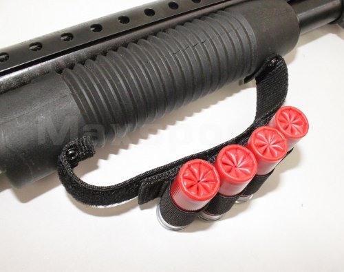 12/20 Gauge Shotgun Shell Holder with 4 Ammo Loops - Durable Gun Strap for Hunting & Shooting - Perfect for Outdoor Sports, Range Training & Tactical Use
