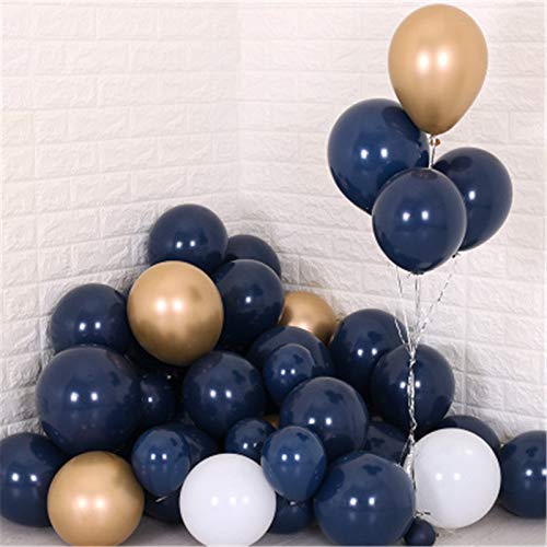 50 Pack Navy Blue Latex Balloons 10 Inch - Helium & Air Fill Party Balloons for Birthday, Wedding, Christmas Decorations | Perfect for Baby Showers, Graduations & Anniversary Celebrations