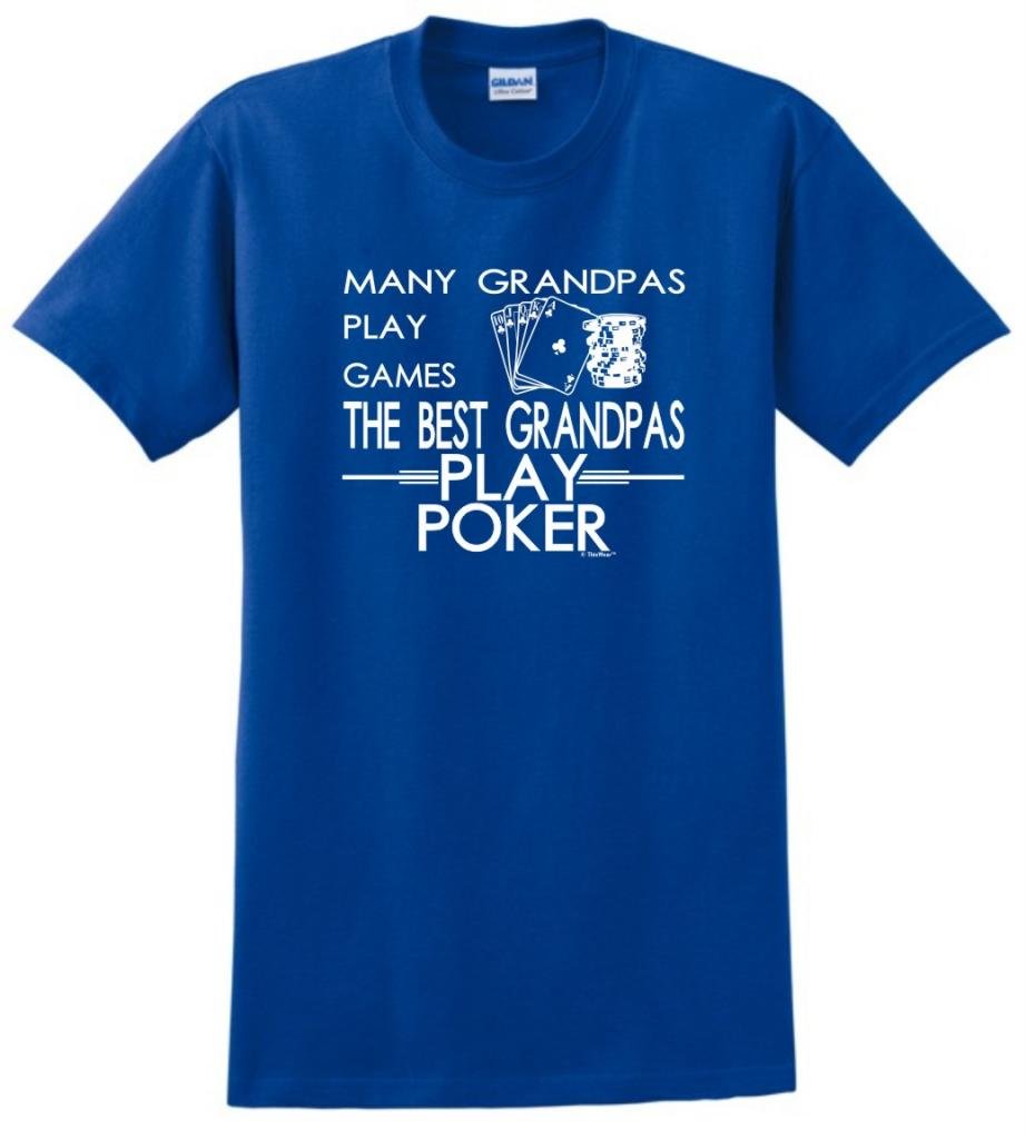 Best Grandpas Play Poker T-Shirt - Funny Vintage Poker Gifts for Grandpa - Perfect for Father's Day, Birthday & Poker Tournaments