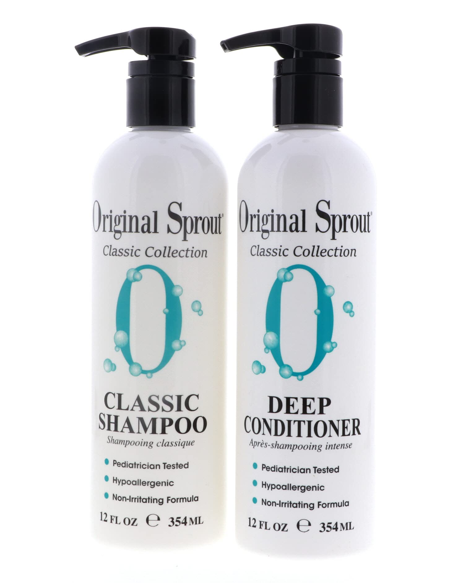 Original Sprout Classic Shampoo & Deep Conditioner Set - 12 oz for Natural Hair Care - Gentle & Nourishing for Kids & Adults - Perfect for Daily Use & Sensitive Scalp
