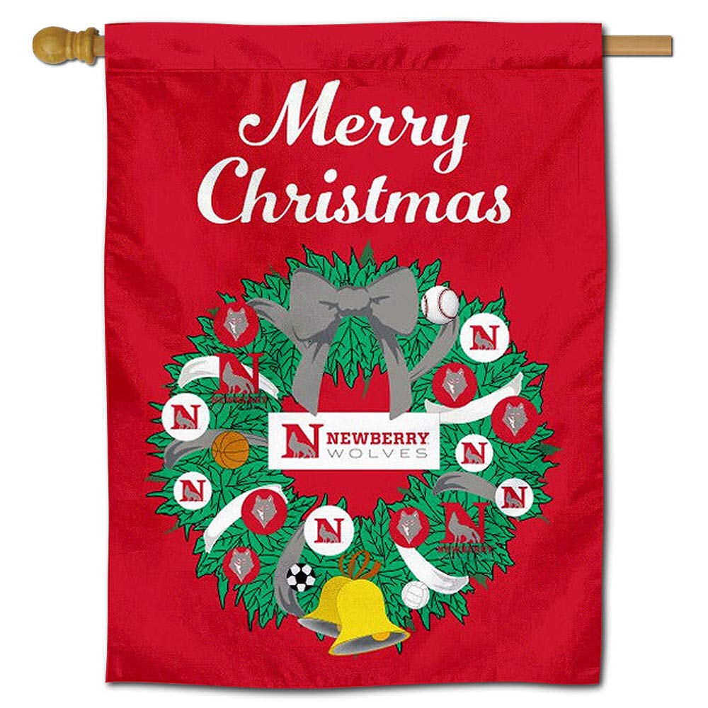 Newberry College Happy Holidays Christmas Banner Flag - Festive Decoration for Home, Office, and Campus Celebrations