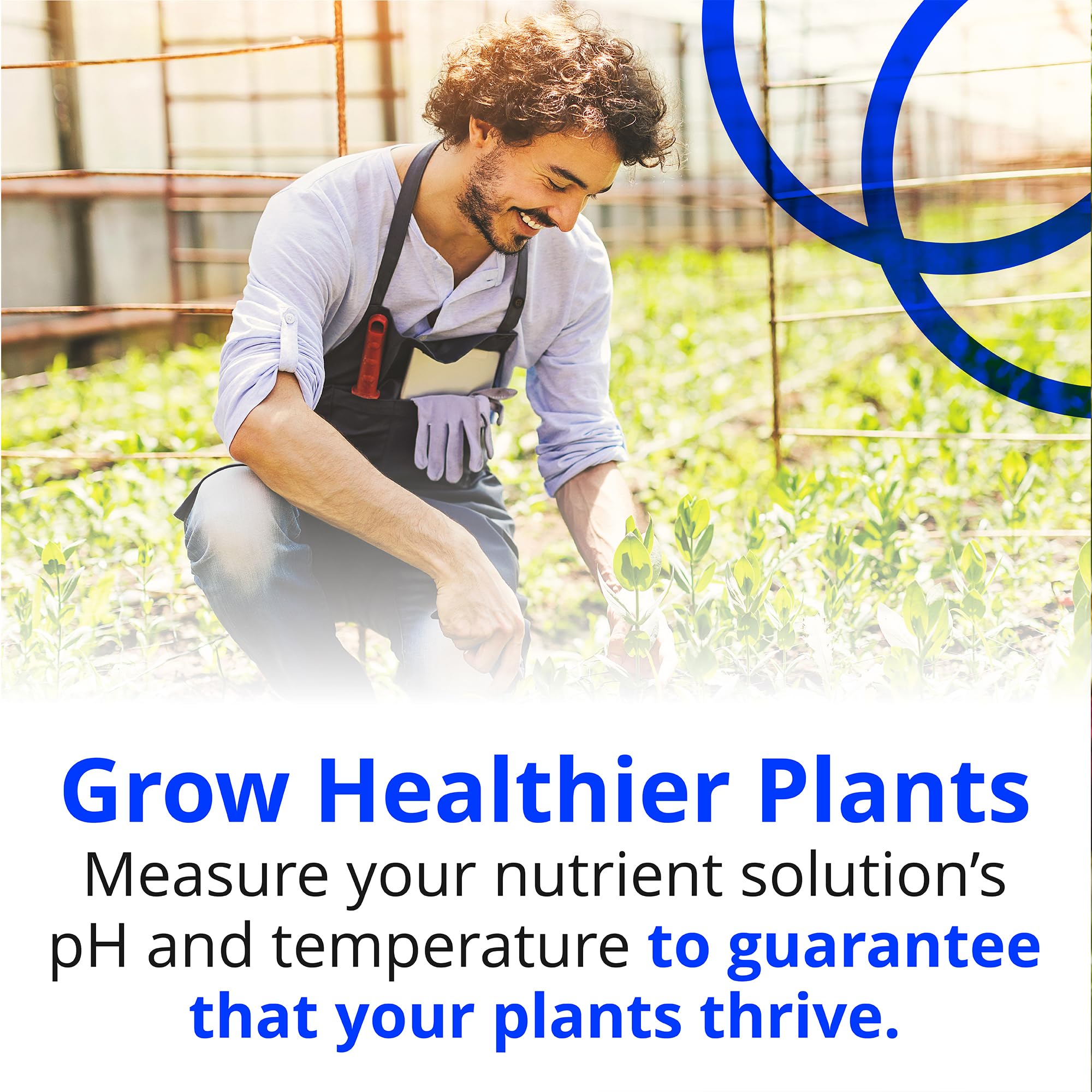 Bluelab pH Pen Meter & Probe Care Kit with Calibration Solution, Storage Liquid & Cleaning Brush - Digital pH & Temperature Tester for Hydroponics, Aquariums & Plant Growth - Ensure Optimal Plant Health & Higher Yields