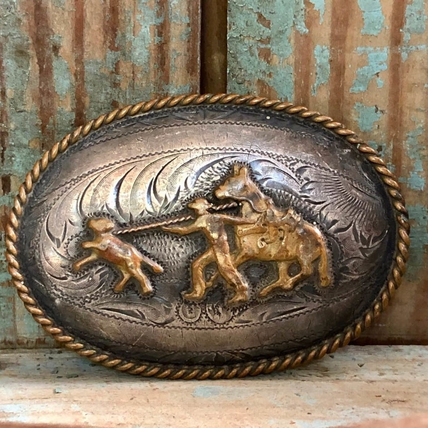 Vintage Tex Tan Western Cowboy Belt Buckle - Genuine Leather Strap for Men - Perfect for Rodeo, Country Music Festivals & Western Fashion Outfits