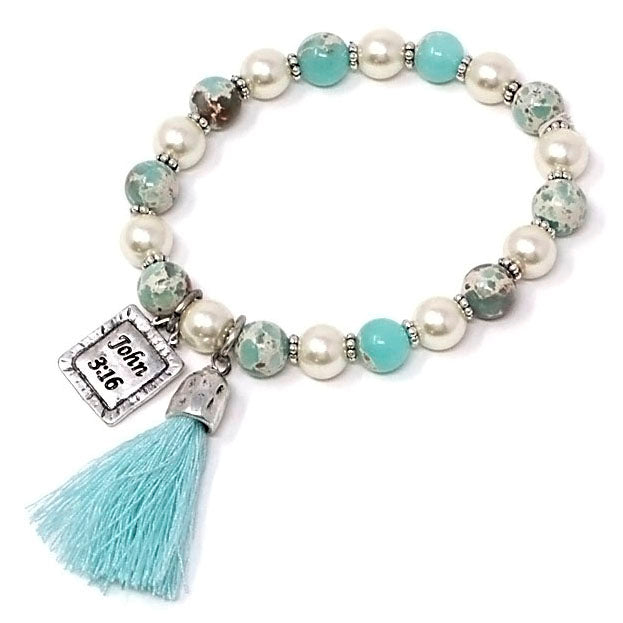John 3:16 Inspirational Christian Bracelet - Faith Jewelry for Women & Men - Perfect for Church, Daily Wear & Gift Giving