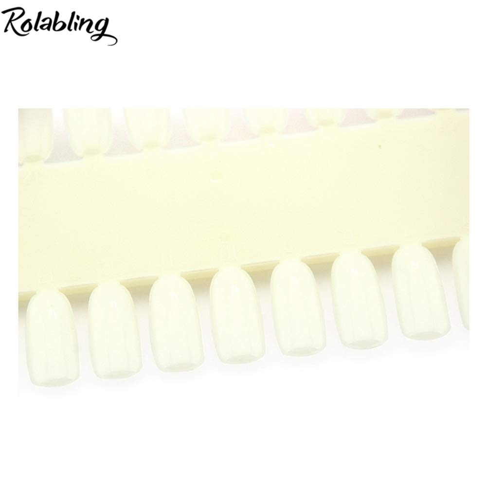 76 Colors False Nail Stickers Kit - DIY Portable Nail Polish Design Practice Tips with Display Palette for Nail Art | Perfect for Salon, Home Manicure & Nail Art Training