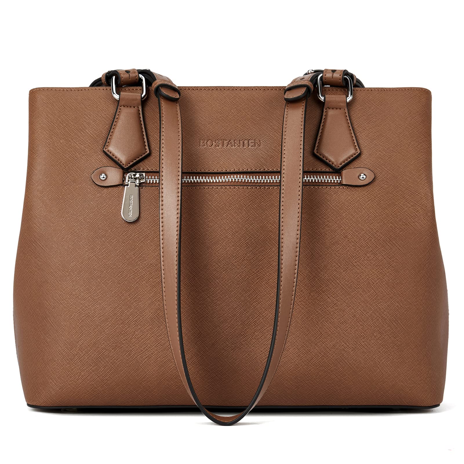 BOSTANTEN Genuine Leather Women's Handbag - Soft Designer Shoulder Bag & Top Handle Purse for Work, Travel & Everyday Use