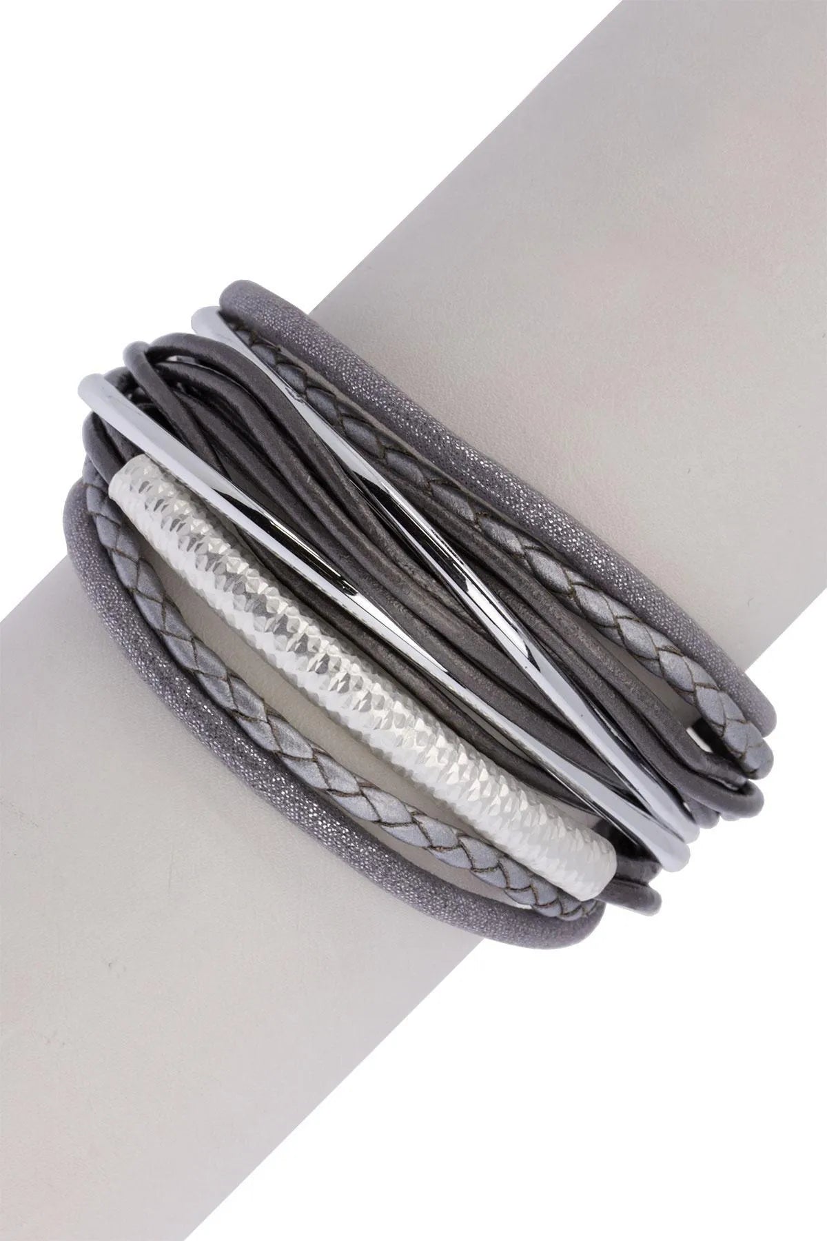 Elegant Multi Strand Shimmer Leather Bracelet for Women - Boho Chic Handmade Jewelry Gift for Party, Wedding & Everyday Wear