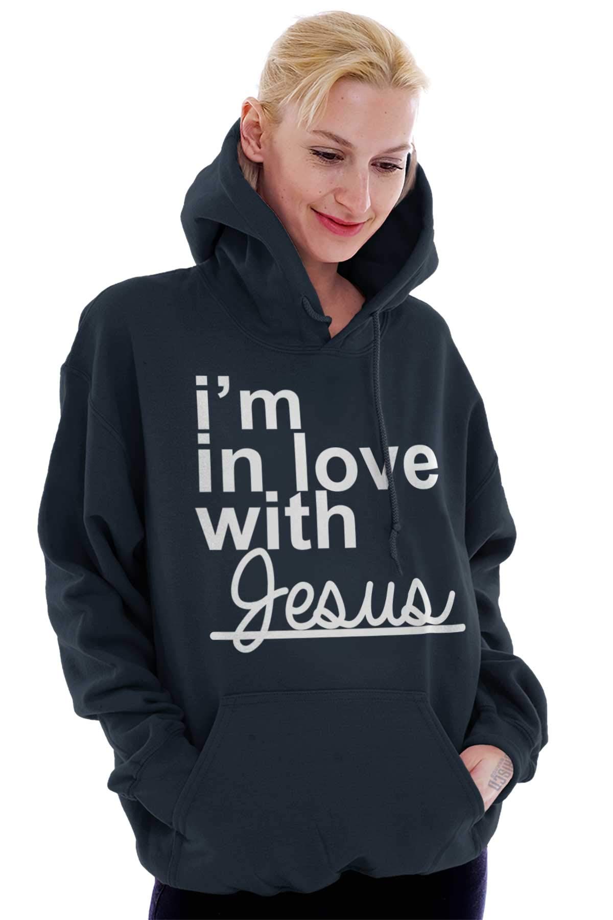 Christian Hoodie for Women - 'I'm in Love With Jesus' Classic Teaze Sweatshirt | Faith-Based Apparel for Church, Bible Study & Everyday Wear