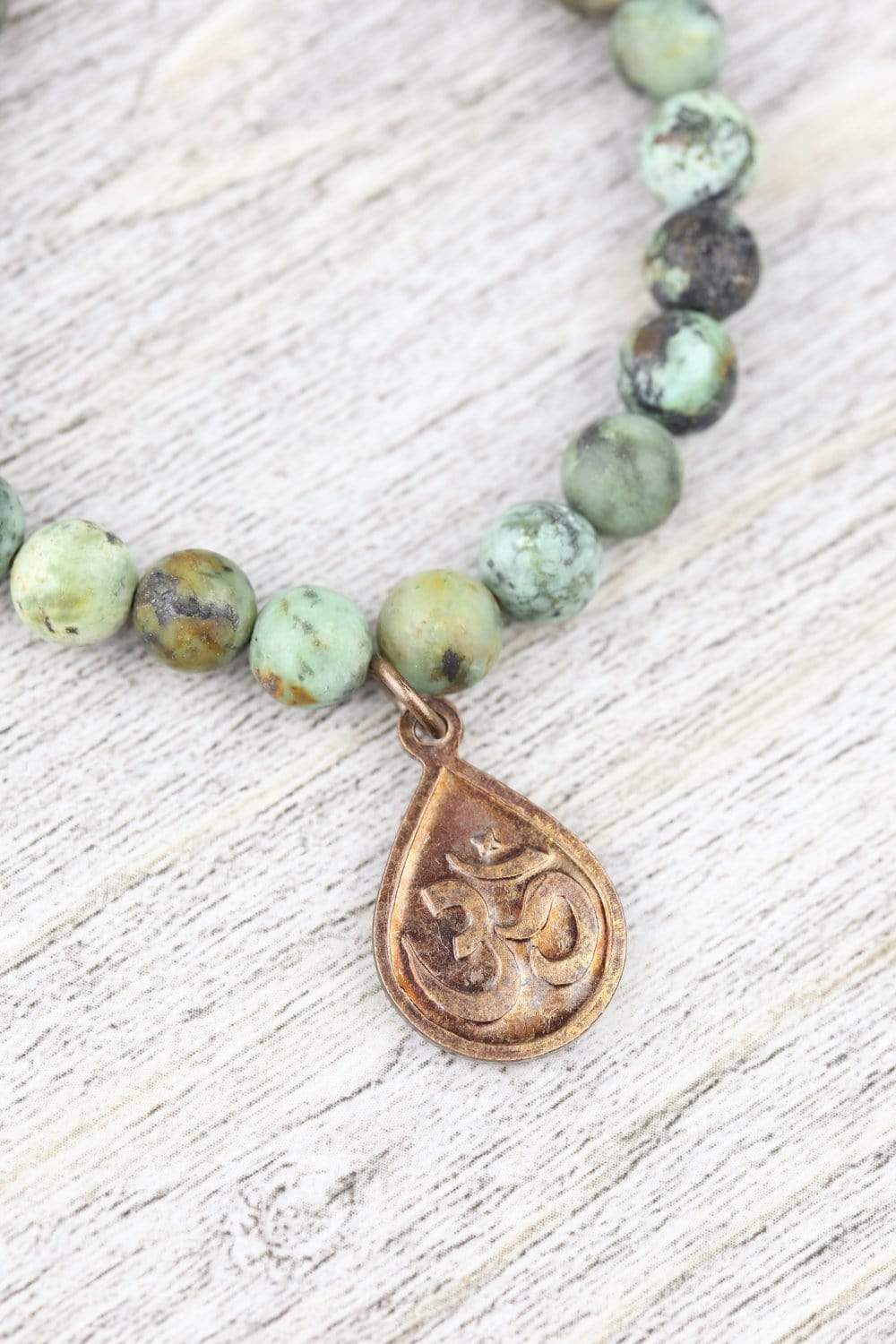 African Turquoise Healing Energy Bracelet for Women & Men - Natural Stone Beaded Spiritual Jewelry for Stress Relief & Positive Vibes - Perfect for Meditation, Yoga & Daily Wear