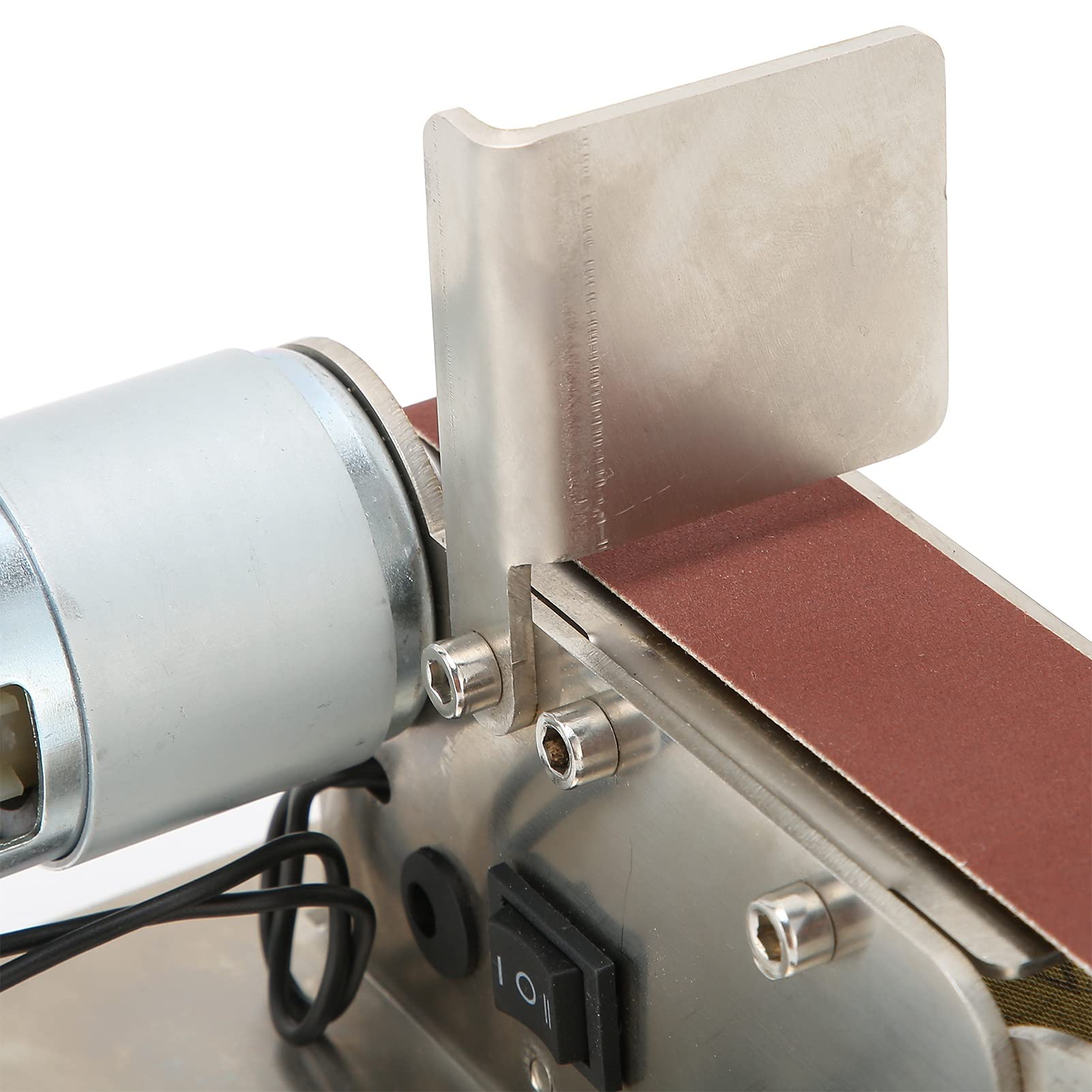 200W Belt Sander & Electric Grinder Polisher - 110-240V AC Power for Woodworking, Metal Polishing & DIY Projects - Perfect for Home Workshops, Carpentry & Metal Fabrication