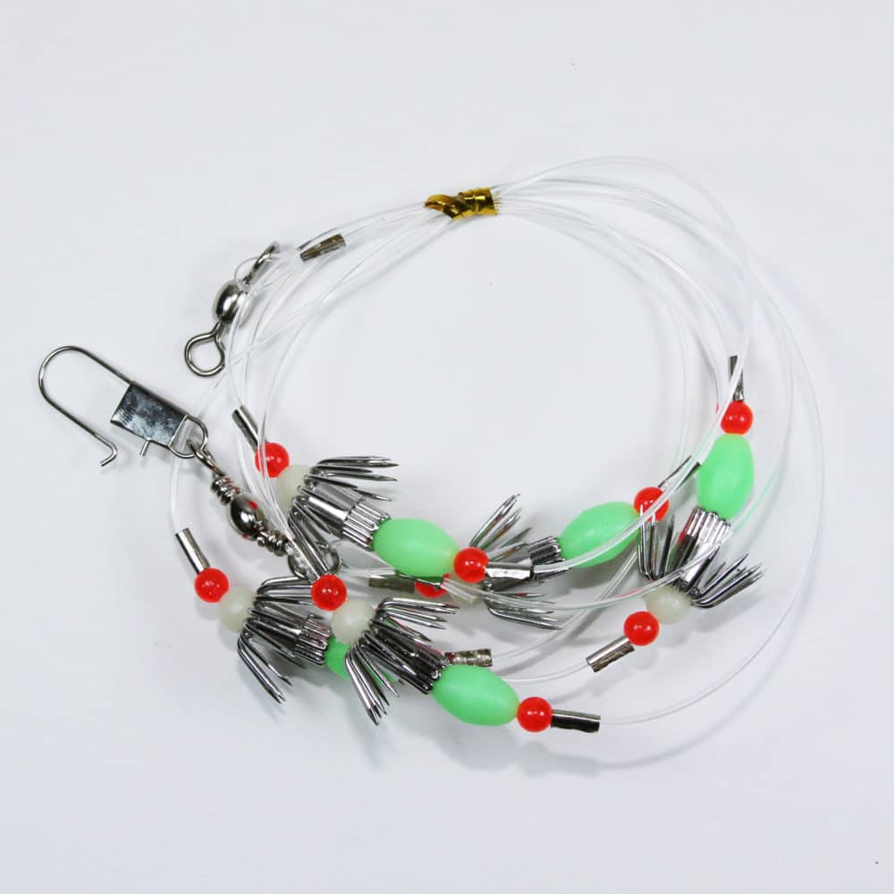 Premium Ahi USA Squid Chain Gangions - Durable Saltwater Fishing Leaders for Tuna, Swordfish & Marlin - Ideal for Deep Sea & Offshore Angling