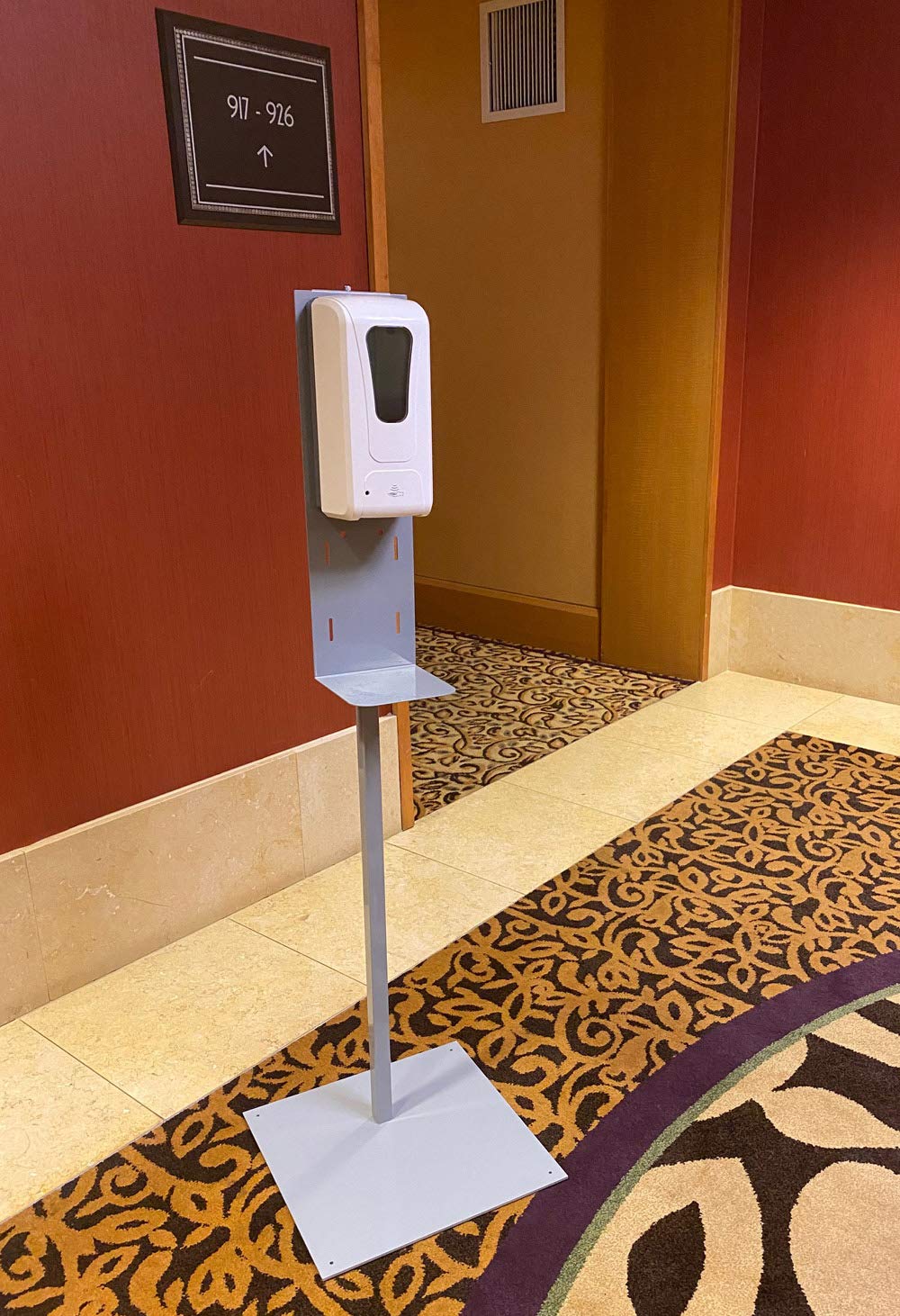 Premium Universal Hand Sanitizer Stand with Non-Slip Base - Ideal for Home, Office, and Public Spaces - American Made Floor Mats for Hygiene Stations