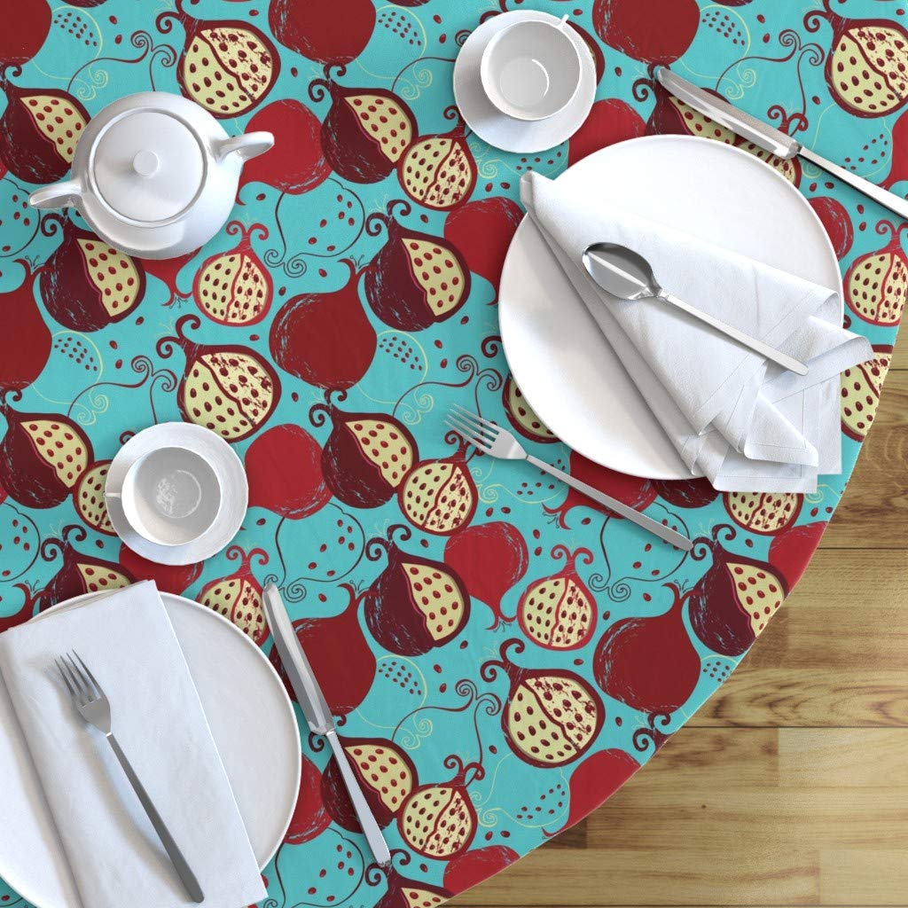 Custom Printed Cotton Sateen Tablecloth 70