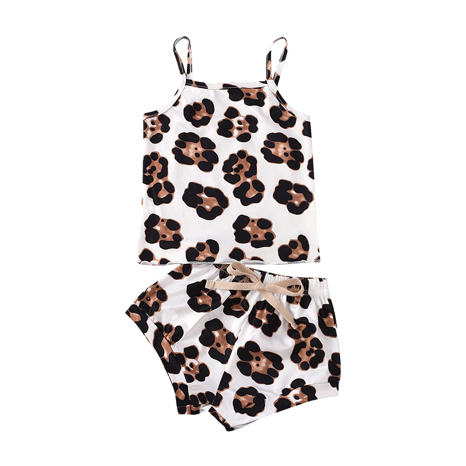 Newborn Baby Girl Summer Outfits - Soft Halter Tops & Comfy Suspender Shorts with Leaf Print | Cute Infant Clothes for Girls | Perfect for Playtime, Beach Trips & Summer Photoshoots