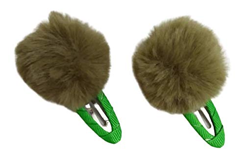 SIYAA Hair Clips for Girls - Ribbon & Fur Ponytail Holders, Hair Accessories Gift Set (Multicolor, Pack of 1) - Perfect for School, Parties & Everyday Hairstyles