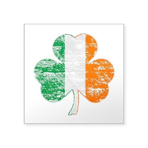 Clear - Vintage Irish Flag Shamrock Sticker