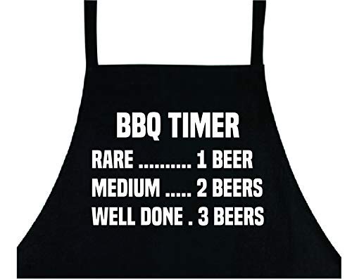 Dabbledown BBQ Timer & Premium Men's Grilling Apron - Funny & Manly BBQ Accessories for Outdoor Cooking, Perfect Gift for Grill Masters - Ideal for Backyard BBQs, Tailgating & Camping