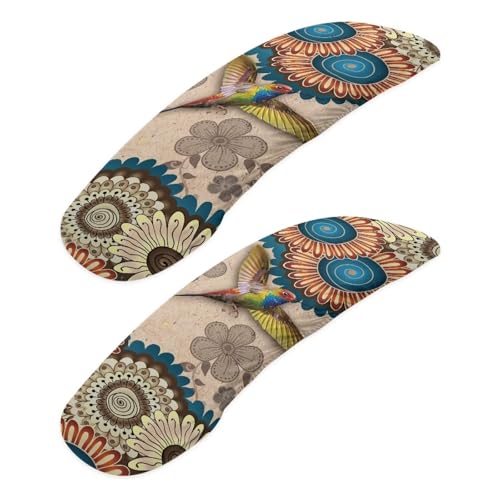 Brown - Hummingbird Boho Mandala Flower