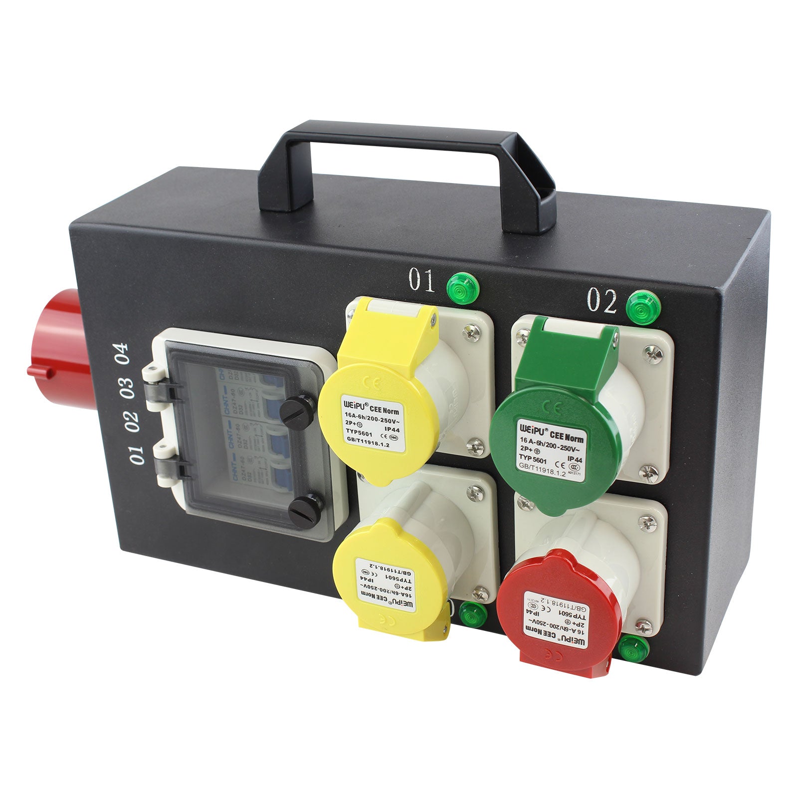 Blastking VPB 110 1 In 4 Out Power Distribution Box with Camlock Fittings - 110V Heavy Duty Electrical Splitter for Construction Sites, Outdoor Events, and Emergency Power Supply