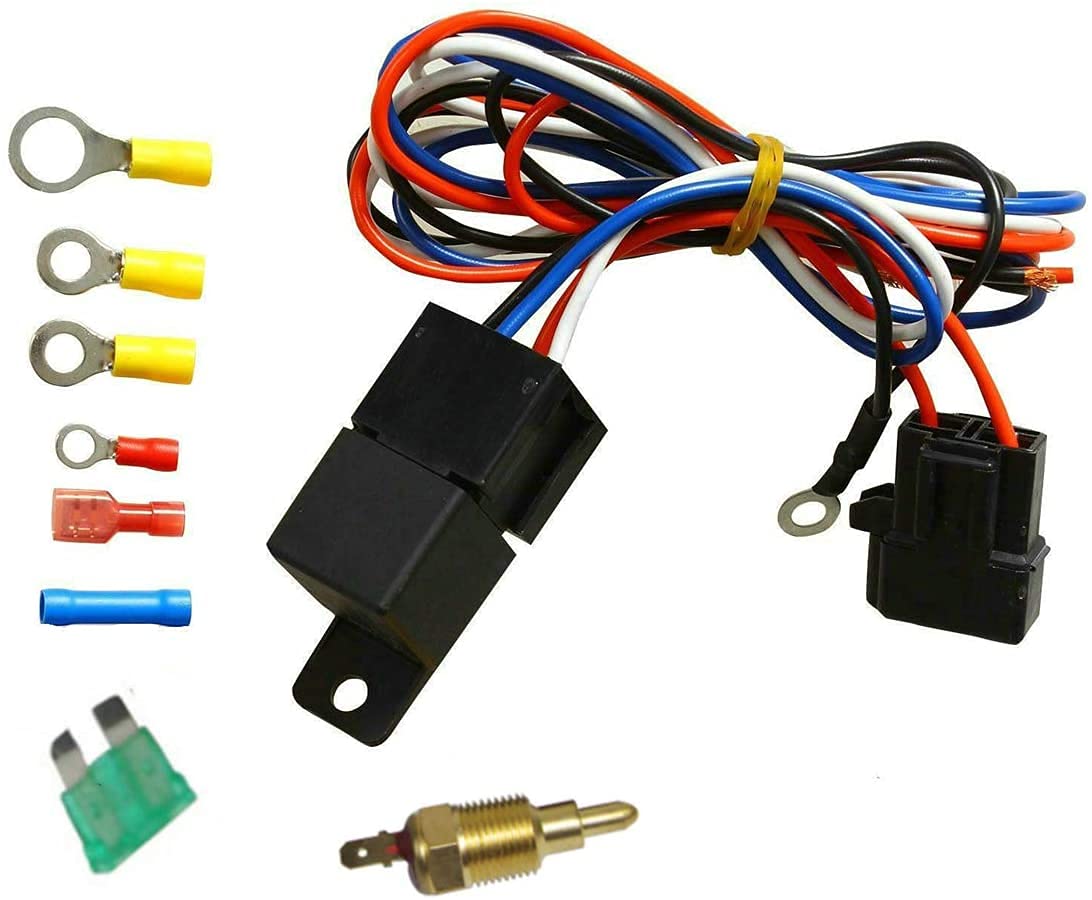 Alloyworks 3-Row Radiator Shroud Fan Relay Kit - Compatible with 1973-1987 Chevy C10 C20 C30 K10 Blazer & GMC Pickup Trucks - Heavy Duty Cooling System Upgrade for Off-Road, Towing & Hot Weather Driving