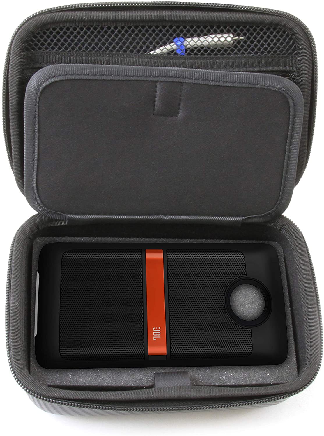 CASEMATIX 7 Mod Case for Moto Z - Compatible with Hasselblad Camera, JBL SoundBoost Speaker, InstaShare Projector, Printer & Smart Speaker - Protective Cover for Motorola Mods - Perfect for Travel, Work & Outdoor Adventures