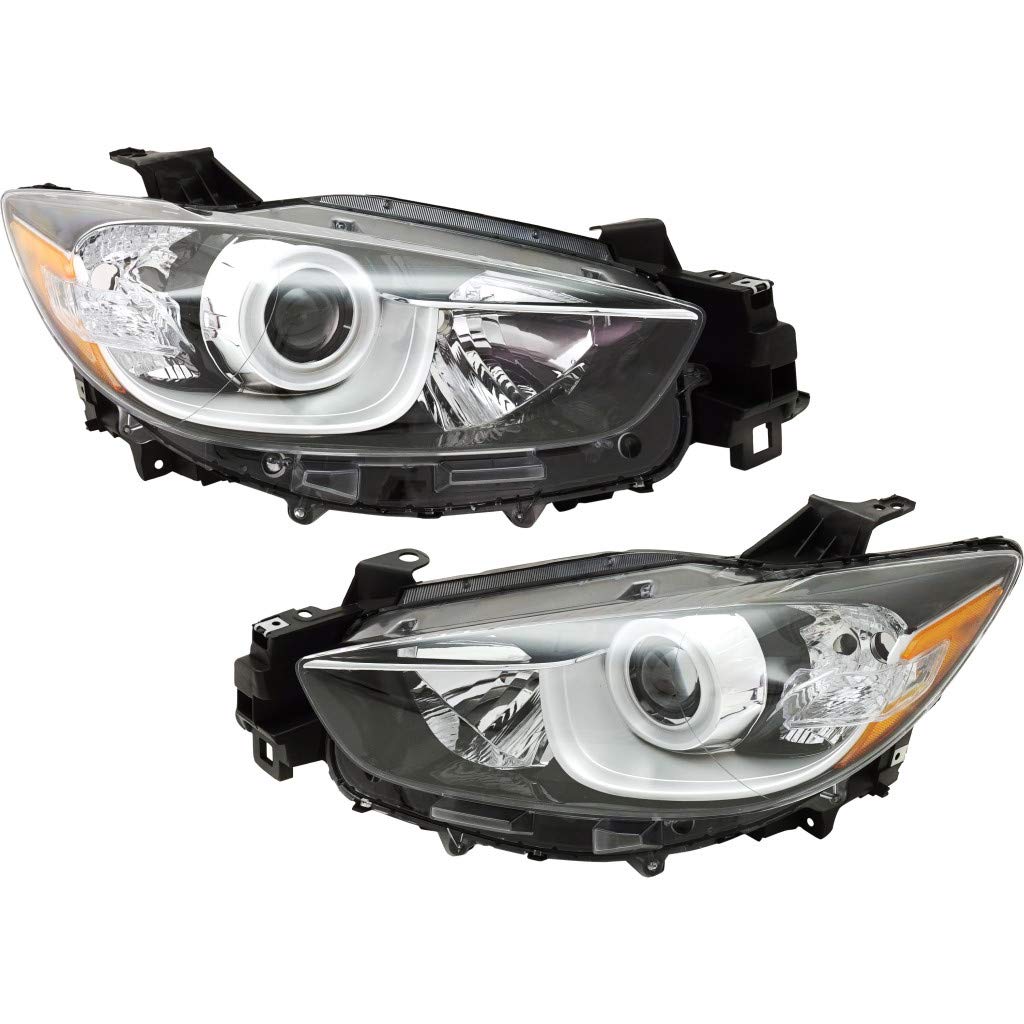 2013-2016 Mazda CX-5 Headlight Assembly - DOT Certified Replacement for Driver & Passenger Side (Includes Bulbs, Replaces MA2518146 MA2519146) | Perfect for Night Driving, Foggy Conditions & Enhanced Road Safety