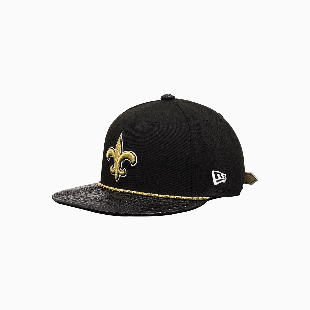 Breyer's Buck 50 New Orleans Saints Leather Visor Hat - NFL Football Fan Gear for Game Day & Outdoor Activities