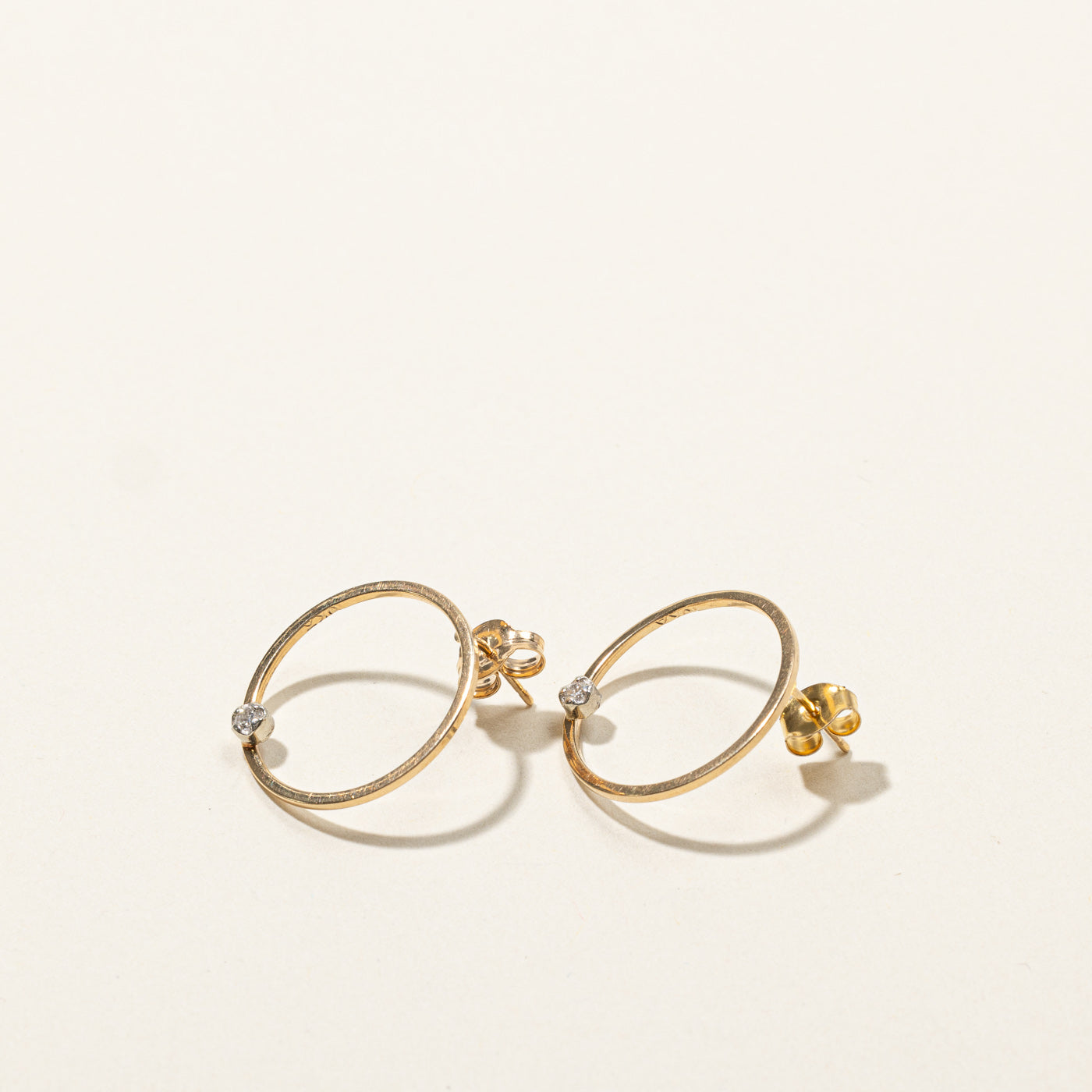 0.05ctw Diamond Circle Earrings for Women - Elegant Dainty Hoop Earrings for Everyday Wear, Party & Wedding Jewelry Gift