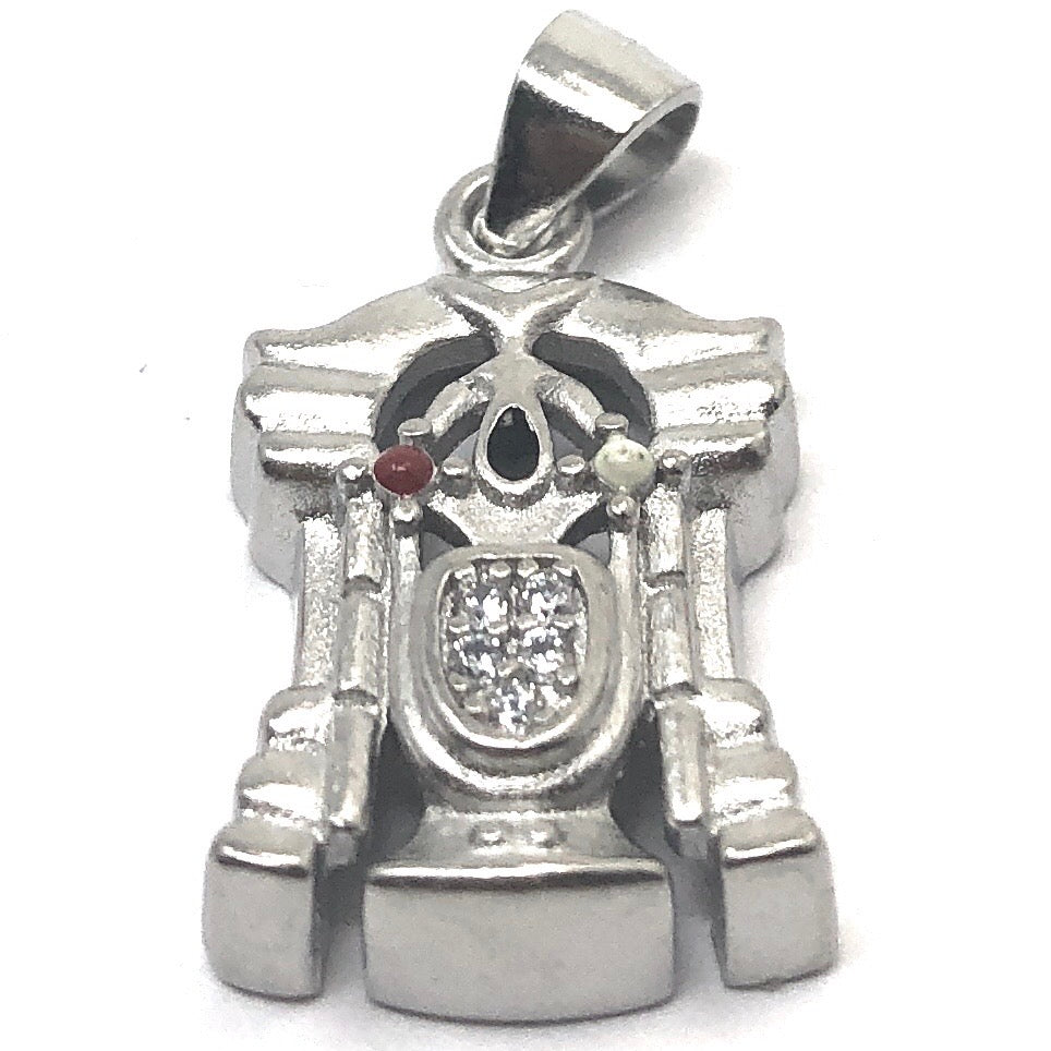925 Sterling Silver Tirupati Balaji Matte Finish Pendant Necklace - 43mm Religious Jewelry for Men & Women - Perfect for Pooja, Gifts & Spiritual Occasions
