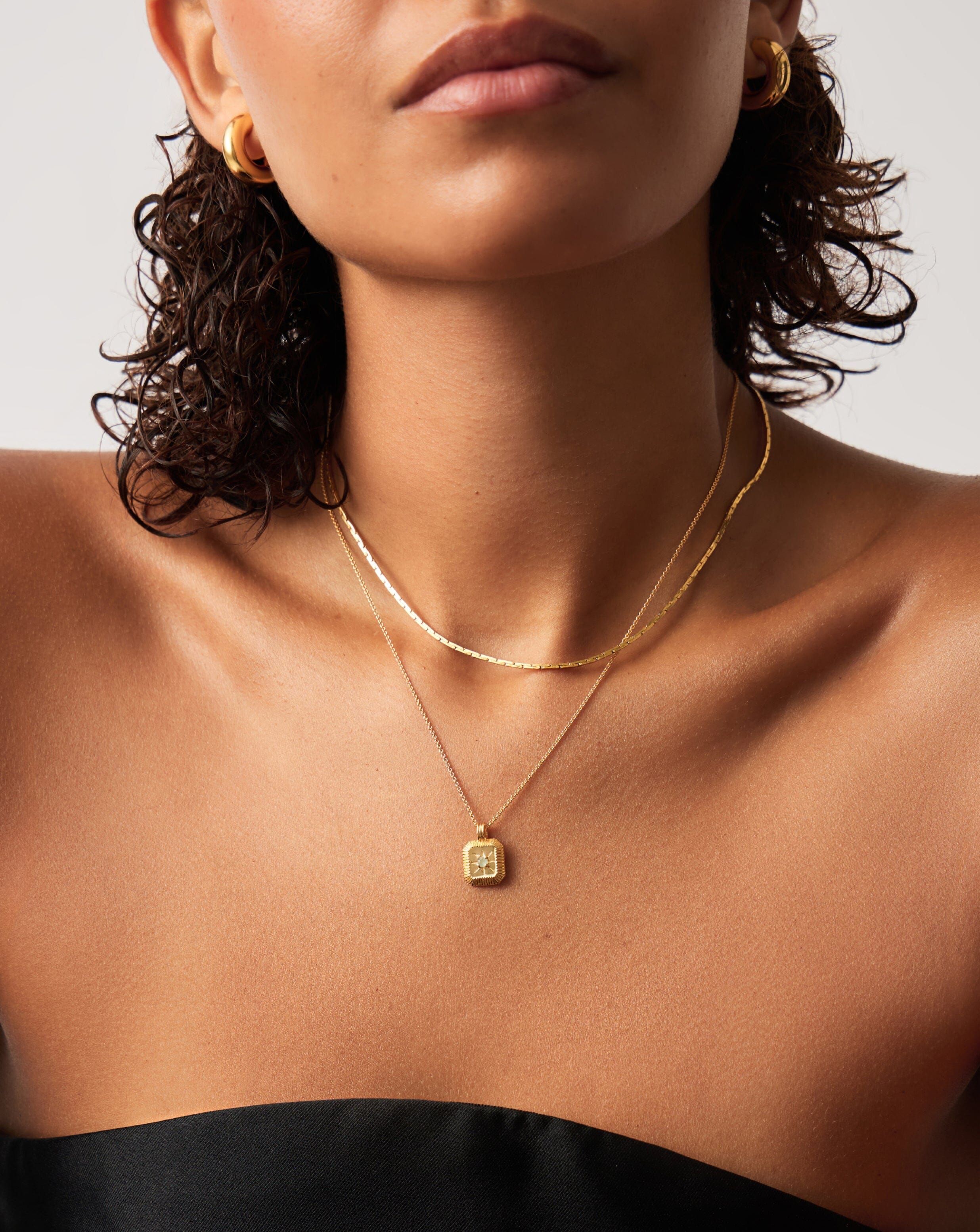 March Birthstone Pendant Necklace - 18k Gold Vermeil with Dyed Aqua Chalcedony | Elegant Jewelry Gift for Women | Perfect for Birthdays, Anniversaries & Special Occasions