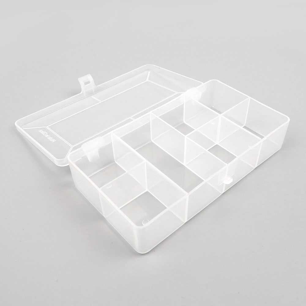 10-Piece Clear Plastic Tackle Box Organizer - Transparent Storage Case for Fishing Lures, Jewelry, Nail Art & Small Parts | Perfect for Crafting, Fishing Gear & DIY Projects