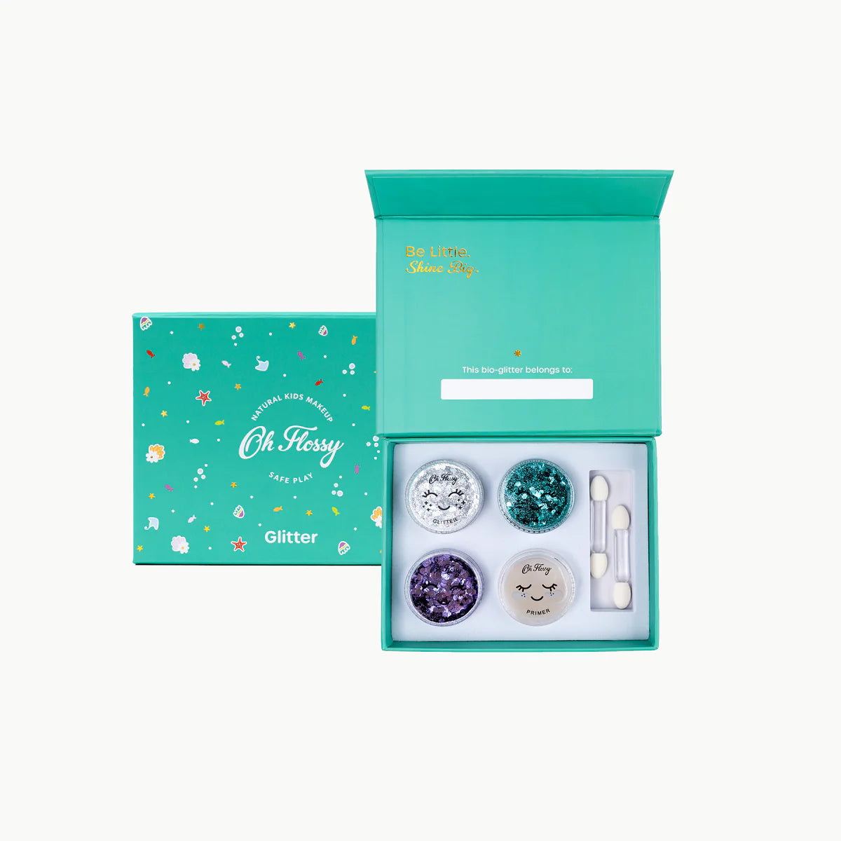 Oh Flossy Kids Under the Sea Glitter Makeup Set - Sparkling Ocean-Themed Cosmetic Kit for Girls | Perfect for Birthday Parties, Dress-Up Play & Pretend Makeup Fun