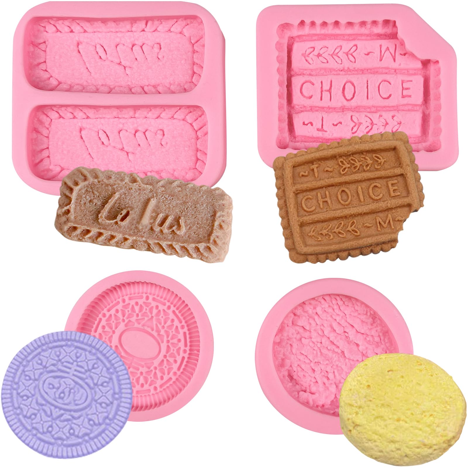 Premium Silicone Baking Molds for Biscuits, Cookies, Chocolate & Candy - Fondant Cake Decorating Tools for Cupcake Toppers, Buttercream Flowers, Dough, Plaster & Resin Crafts - Perfect for DIY Desserts, Party Treats & Home Baking Projects